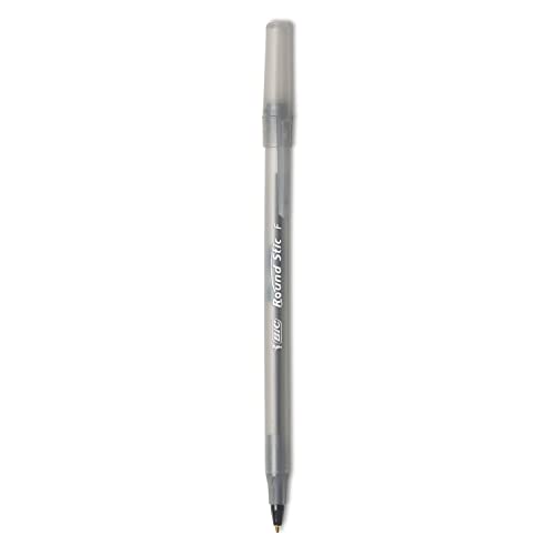 BIC Round Stic® Xtra Precision Ball Point Pen, Black, 12 Pack