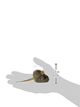 OurPet's Play-N-Squeak Twice the Mice Cat Toy, 2pc (Interactive Catnip Toy, Real Mouse Electronic Sound)
