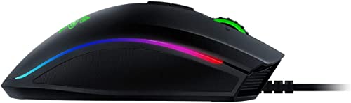 Mamba Elite Wired Gaming Mouse: 16,000 DPI Optical Sensor - Chroma RGB Lighting - 9 Programmable Buttons - Mechanical Switches