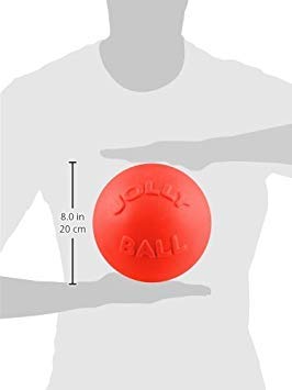 Bounce-n-Play Dog Toy Ball, 8 Inches/Large, Orange, (Model: 2508 OR)