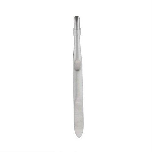 Silver Stainless Steel Round Tip Eyebrow Hair Tweezer Makeup Cosmetic Tool