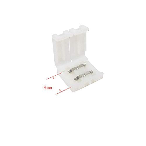 20PCS 2Pin Single Color LED Light Strip Connector - Gapless Strip to Strip - Box Adapter for 8mm Single Color 3528 SMD LED Strip Lighting