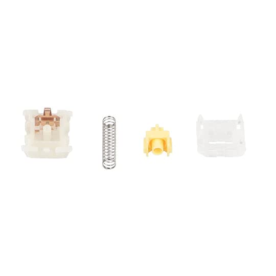 Gateron Milky Yellow Mechanical Keyboard MX 5 pin Switches Shaft for All MX Support 4 pin RGB (70 PCS)