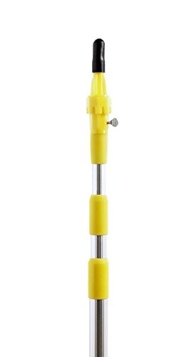 Woods E3001 Light Changing Kit Foot Metal Telescopic Pole, Baskets, Suction Cup and Broken Bulb Changers, Versatile Use, 5 Accessories Included, 11 Feet Tall, 1 Count (Pack of 1), Yellow