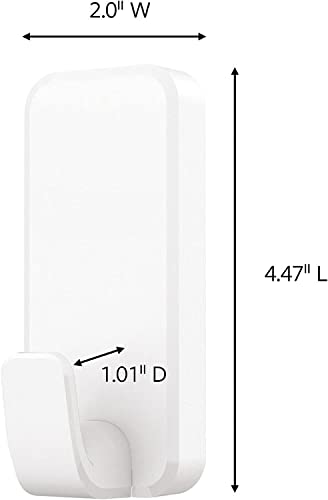 10 lb XL Heavyweight Wall Hook, 2 Hooks and 6 Strips, Damage Free Hanging Wall Hook with Adhesive Strips, Heavy Duty Single Wall Hook for Hanging, Organization and Storage