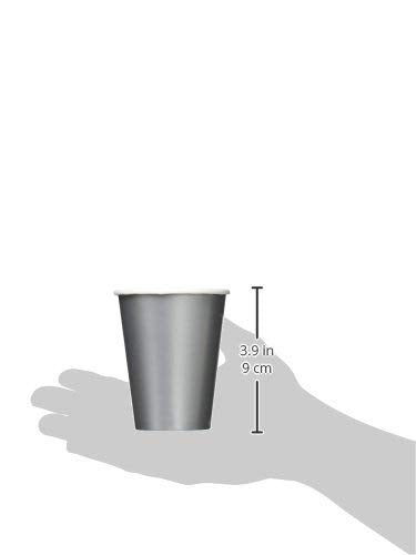 Party Ready Disposable Paper Cups Tableware, Silver, Paper, 9 Ounces, Pack of 20