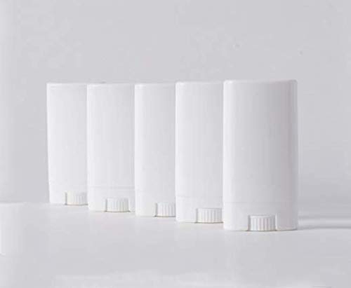 Wholesale 5ML BPA Free White Empty Plastic Oval Lip Balm Tubes Deodorant Containers Lipstick Tube Bottle For Chapstick Homemade Crayon (12PCS)