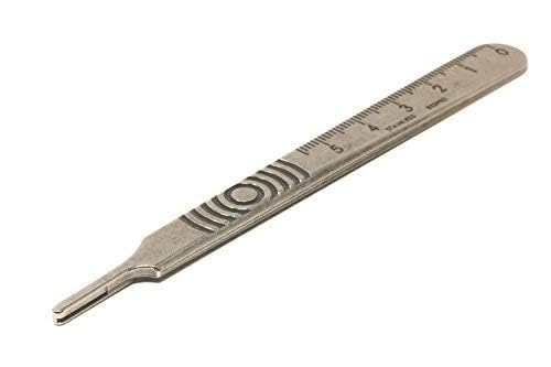 Swann Morton : Scalpel Handle No 3 for blades 10 : 10a : 11 : 12 : 15 : 15a (Original Version) (Original Version) (Solid Stainless Steel)