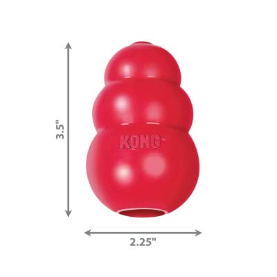 Classic Stuffable Dog Toy - Fetch & Chew Toy for Dogs - Treat-Filling Capabilities & Erratic Bounce for Extended Play Time - Durable Natural Rubber Material - for Medium Dogs
