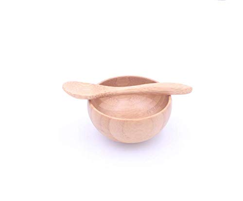 Eco Bamboo Facial Skin Care Mask Bowl Stick Mixing Bowl Spoon Suit Children Bamboo Bowl