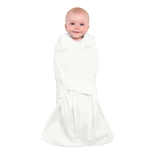 100% Cotton Sleepsack Swaddle, 3-Way Adjustable Wearable Blanket, TOG 1.5, Cream, Newborn, 0-3 Months