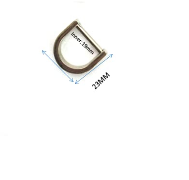 3/4 Inch D-Rings Screw in Shackle Horseshoe U Shape D Ring Silver 4 pcs Leather Craft Purse Replacement fit