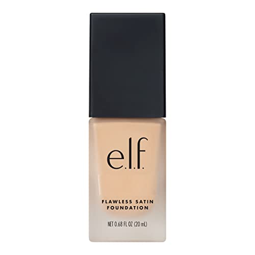 Flawless Satin Foundation, Lightweight & Medium Coverage, Semi-Matte Finish, Vegan & Cruelty-Free, Light Ivory, 0.68 Fl Oz (20mL)