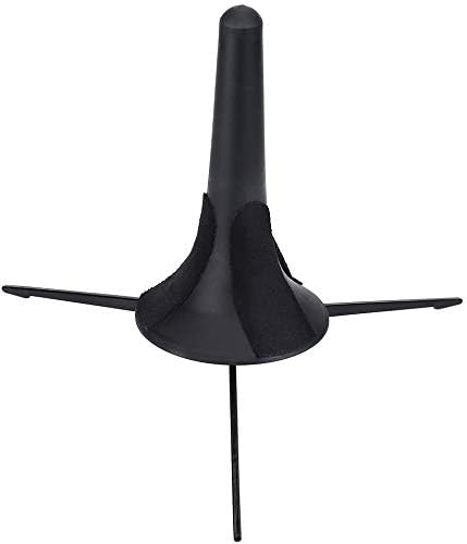 Black Portable Trumpet Stand Holder Metal Tripod Holder Stand Foldable - 6.7 x4.5