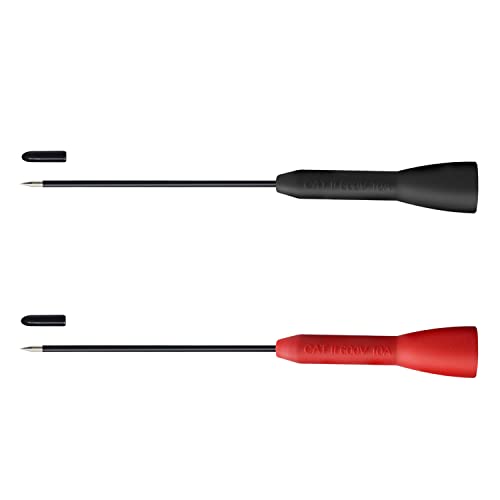 2 Pack 2mm Extended Needle Test Probes, 600V/10A Non-Destructive Multimeter Test Probe for Fluke Leads tl71 tl75