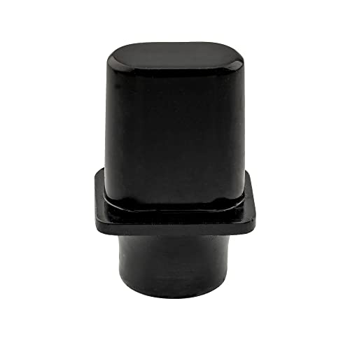 Pro Metric Top Hat Guitar Tele Switch Tips 3 Way Pickup Selector Switch Caps Switch Knobs for Import Squier Tele Style Electric Guitar, Black (Set of 2)