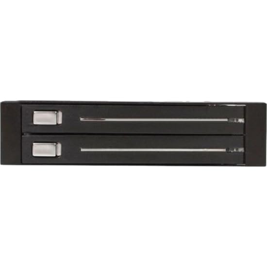 2 Drive 2.5in Trayless Hot Swap SATA Mobile Rack Backplane - Dual Drive SATA Mobile Rack Enclosure for 3.5 HDD (HSB220SAT25B),Black