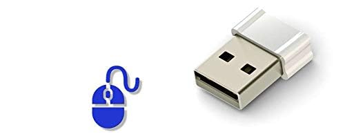 USB Mouse Jiggler White - Mouse Mover Prevents Screen-Saver, Sleep and Standby Mode, Idle Icons