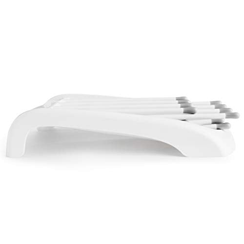 Fold Baby Bottle Drying Rack - Compact Design Folds Flat for Easy Storage, White/Grey