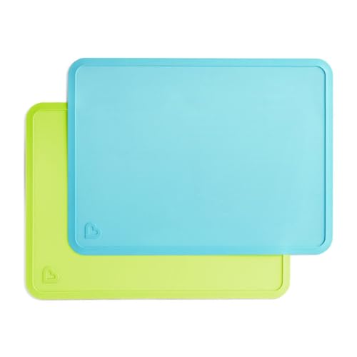 ® Spotless™ Silicone Placemats for Kids, 2 Pack, Blue/Green