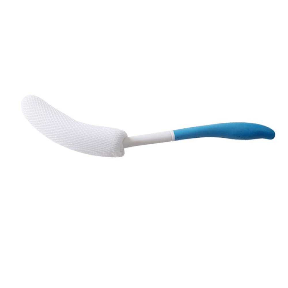 Body Back Bath Brush, Curve Long Handle Mesh Bag Sponge Rubbing Back Shower Brush, Replaceable Scrubbing Brush,Exfoliating Skin and A Soft Scrub Back Brush,Length is 15.35 Inch/39cm