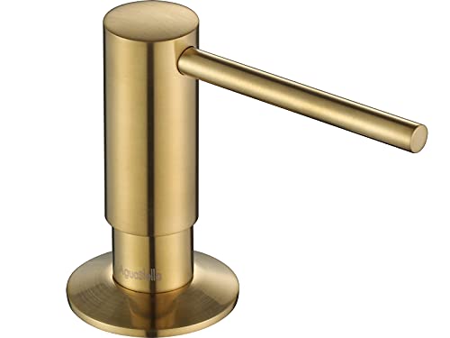 ASF026BG Built in Soap Dispenser Brushed Gold for Kitchen Sink with Soap Bottle Countertop Pump