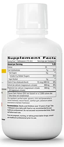 - Liquid Calcium Magnesium (2:1) - Bioavailable Mineral Forms - Orange Vanilla Flavored - 16 fl oz