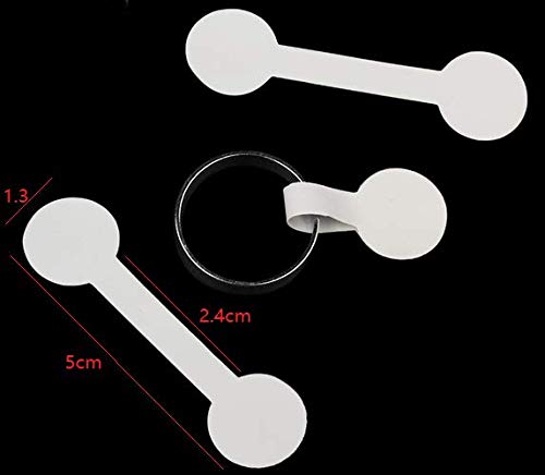 100PCS Blank Price Tags Necklace Ring Jewelry Price Tags Sticker Round Barbell Labels Paper Stickers