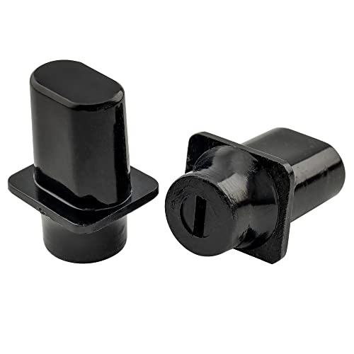 Pro Metric Top Hat Guitar Tele Switch Tips 3 Way Pickup Selector Switch Caps Switch Knobs for Import Squier Tele Style Electric Guitar, Black (Set of 2)