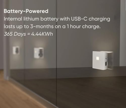 Rechargeable Night Lights with Dusk to Dawn & Motion Sensors, Warm & Soft White Step Lights for Bathroom,Hallway, Bedroom, Kids Room, Kitchen, Stairway, 3 Pack