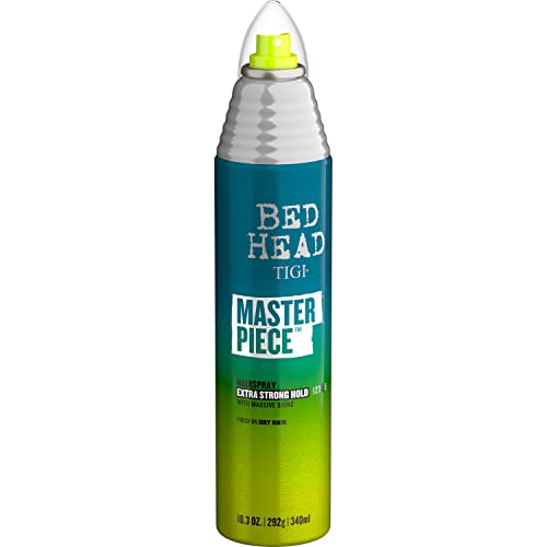 Bed Head Frizz Control Hairspray Extra Hold Masterpiece Hair Care Spray for Incredibly Shiny and Glossy Hair, 10.3 oz