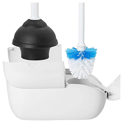 Good Grips Set Toilet Brush & Plunger Combo, Natural rubber, White