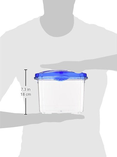 Betta Bowl Aquarium Fish Tank Kit, Blue, Half Gallon