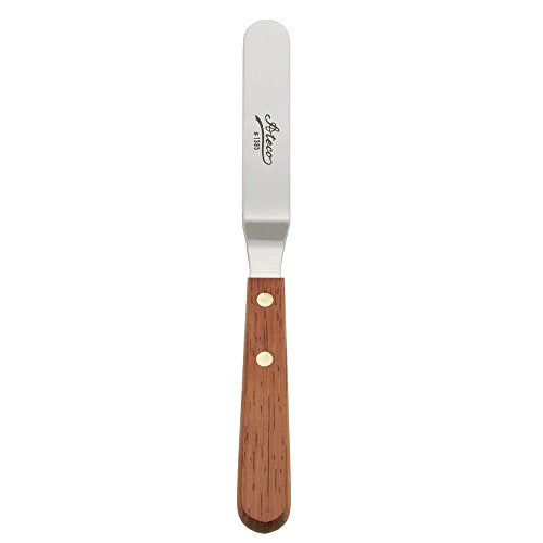 1385 Offset Spatula with 4.5-Inch Stainless Steel Blade, Wood Handle, 4.5 Inch, natural