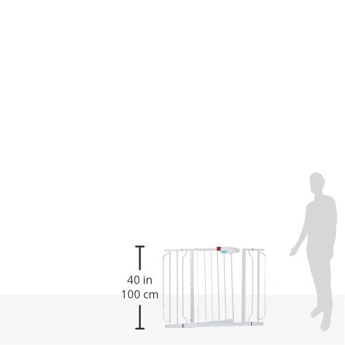 Easy Step Extra Wide Baby Gate, Includes 4-Inch and 4-Inch Extension Kits, 4 Pack of Pressure Mounts Kit and 4 Pack of Wall Mount Kit