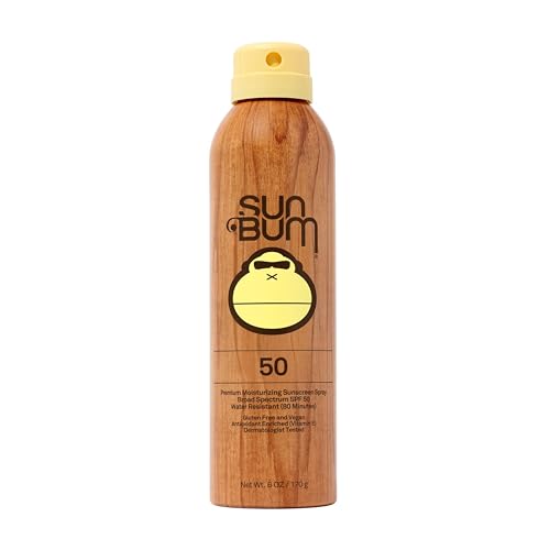 Original SPF 50 Sunscreen Spray Vegan and Hawaii 104 Act Compliant (Octinoxate & Oxybenzone Free) Broad Spectrum Moisturizing UVA/UVB Sunscreen with Vitamin E 6 oz, natural