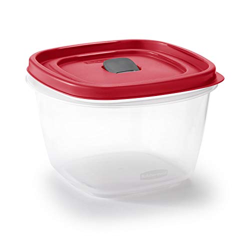 Easy Find Vented Lid Food Storage Containers, 7-Cup, Red