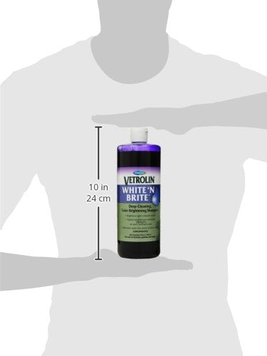 Vetrolin White ’N Brite Shampoo, Deep Cleaning and Color Brightening Shampoo for Horses and Dogs. 32 ounces