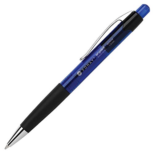 Soft-Grip Retractable Ballpoint Pens, Medium Point, 1.0 mm, Blue Barrel, Blue Ink, Pack Of 12