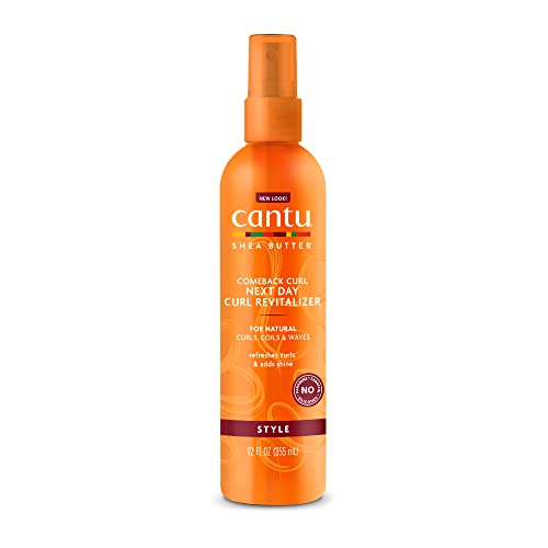 Comeback Curl Next Day Curl Revitalizer Mist with Shea Butter for Natural Hair, 12 fl oz (Packaging May Vary)