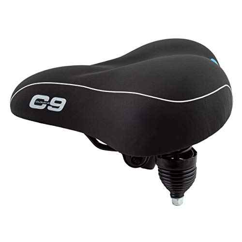 Sunlite Bicycle Suspension Cruiser Saddle, Cruiser Gel, Tri-color Black