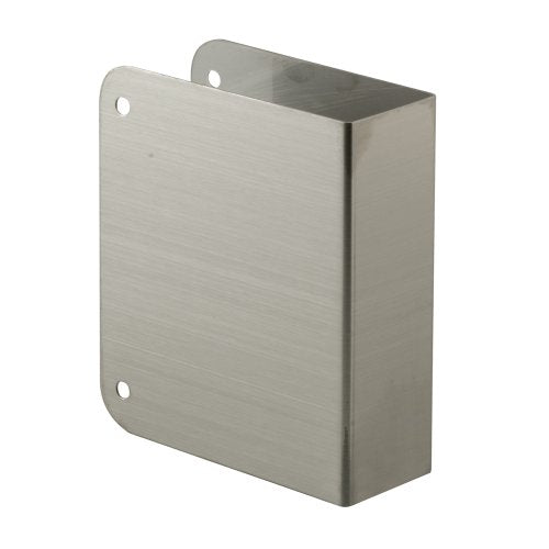 Prime-Line MP9492 Stainless Steel Blank Lock and Door Reinforcement Plate for 1-3/4 in. Thick Doors, Stainless Steel Finish (Single Pack)