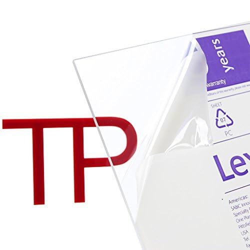 Lexan Sheet - Polycarbonate - .236 - 1/4 Thick, Clear, 12 x 12 Nominal