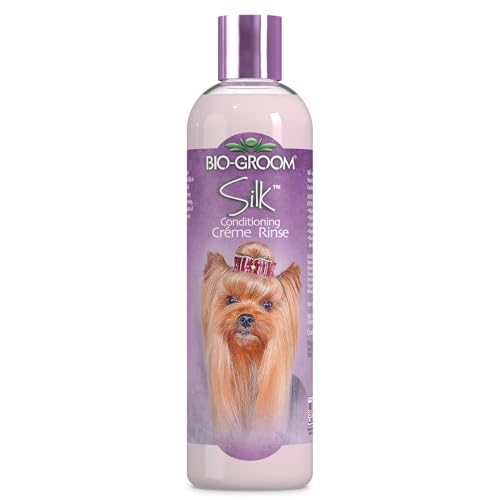 Bio-Groom Silk Creme Rinse Dog Conditioner - Conditioner for Dogs, Puppy Conditioner, Dog Conditioner Detangler, Dog Hair Conditioner - 12 Fl Oz 1-Pack