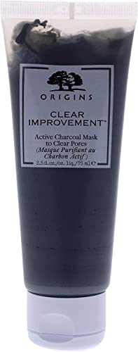 Clear Improvement Active Charcoal Mask for Unisex, 2.5 Fl Oz