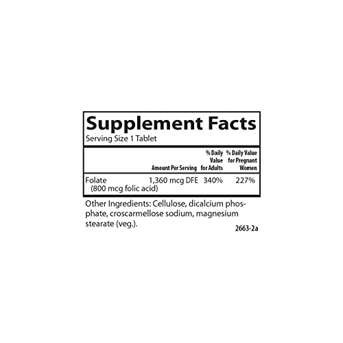 - Folic Acid, 800 mcg, Provides Important Prenatal Support, 300 tablets