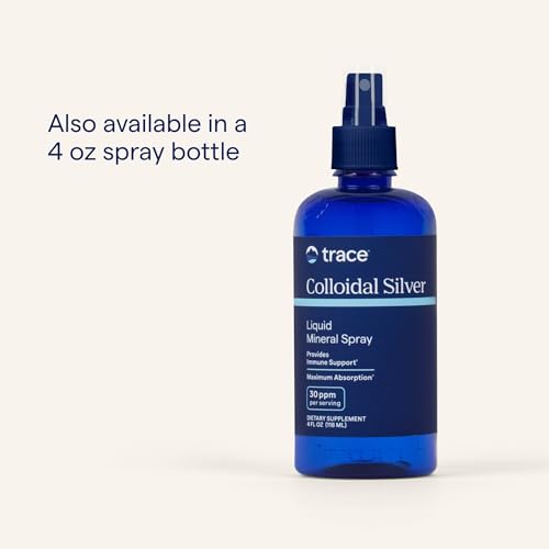 Colloidal Silver - Liquid Mineral Supplement with Super-Oxygenated Colloidal Silver - Immunity & Overall Health Support - Highly Absorbable Supplement - 8 fl oz (About 24 Servings)