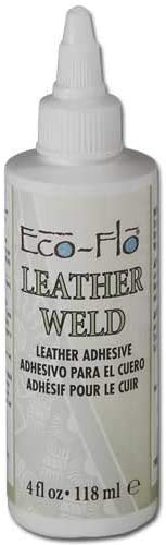 Eco Flo Leather Weld 2655-01 - 2 Pack 4oz Leather Adhesive Glue - Quick Dry Strong Adhesive Clear Glue for Cloth, Chipboard, Paper, Leather Fabric Patch Repair Leather Tools with E-Book