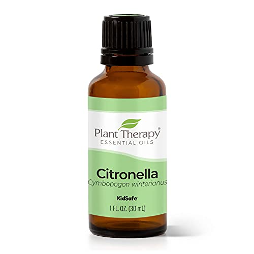Citronella Essential Oil 30 mL (1 oz) 100% Pure, Undiluted, Citronella Oil for Aromatherapy, Diffuser, Candle Making, Skin Care, Outdoors, Therapeutic Grade