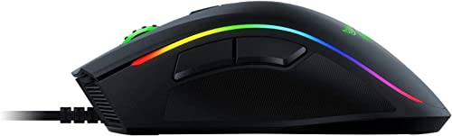 Mamba Elite Wired Gaming Mouse: 16,000 DPI Optical Sensor - Chroma RGB Lighting - 9 Programmable Buttons - Mechanical Switches